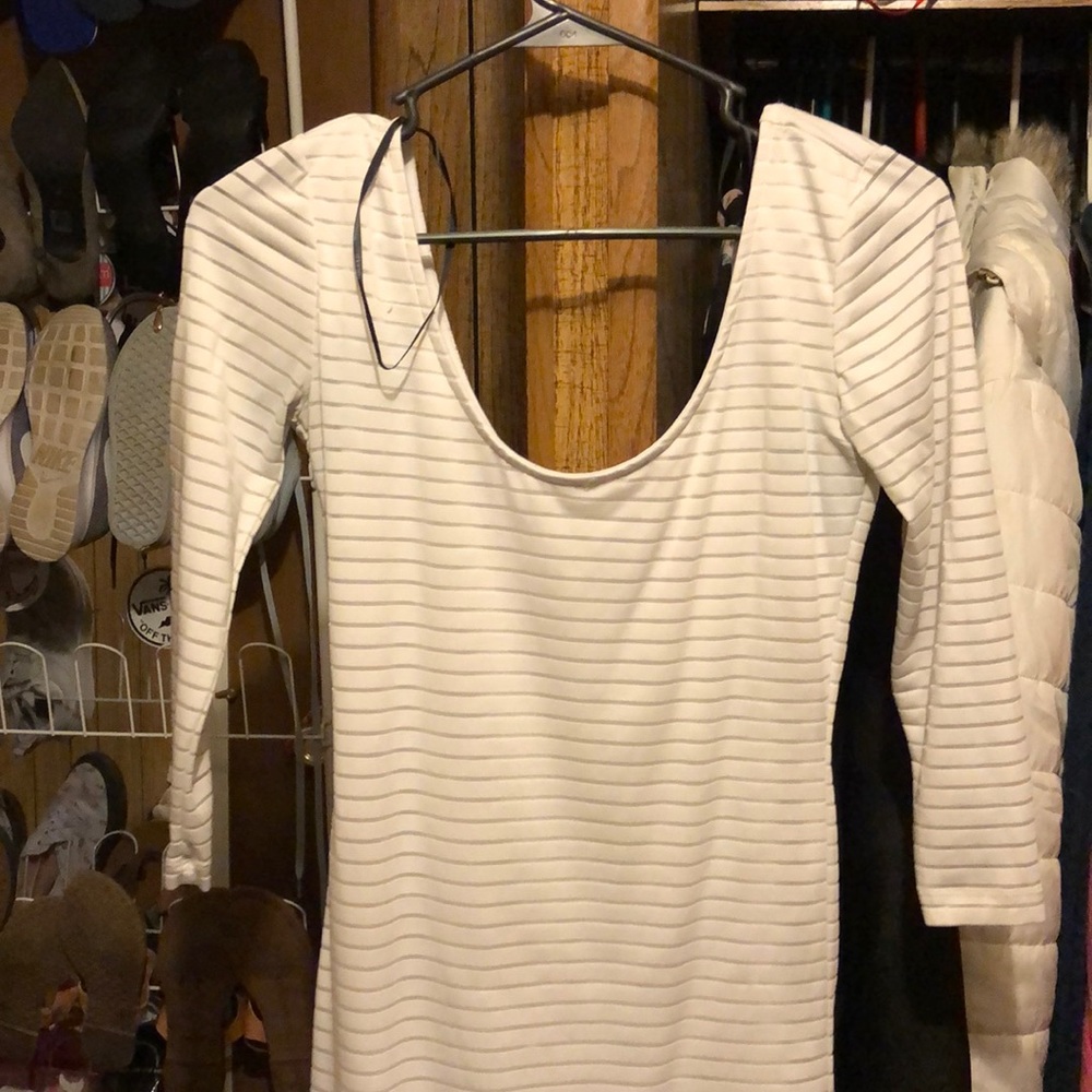 White striped dress
